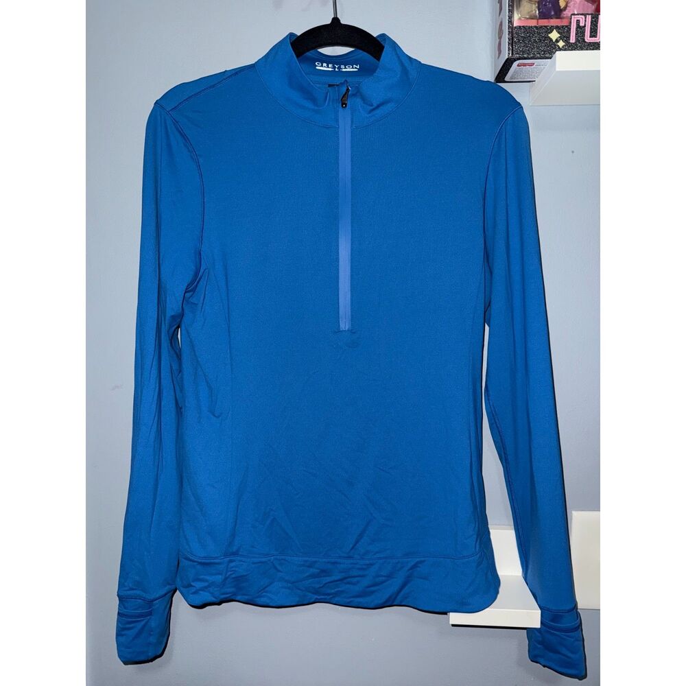 Women's Greyson Halley Blue Quarter Zip Pullover | Size Large | Golf Activewear